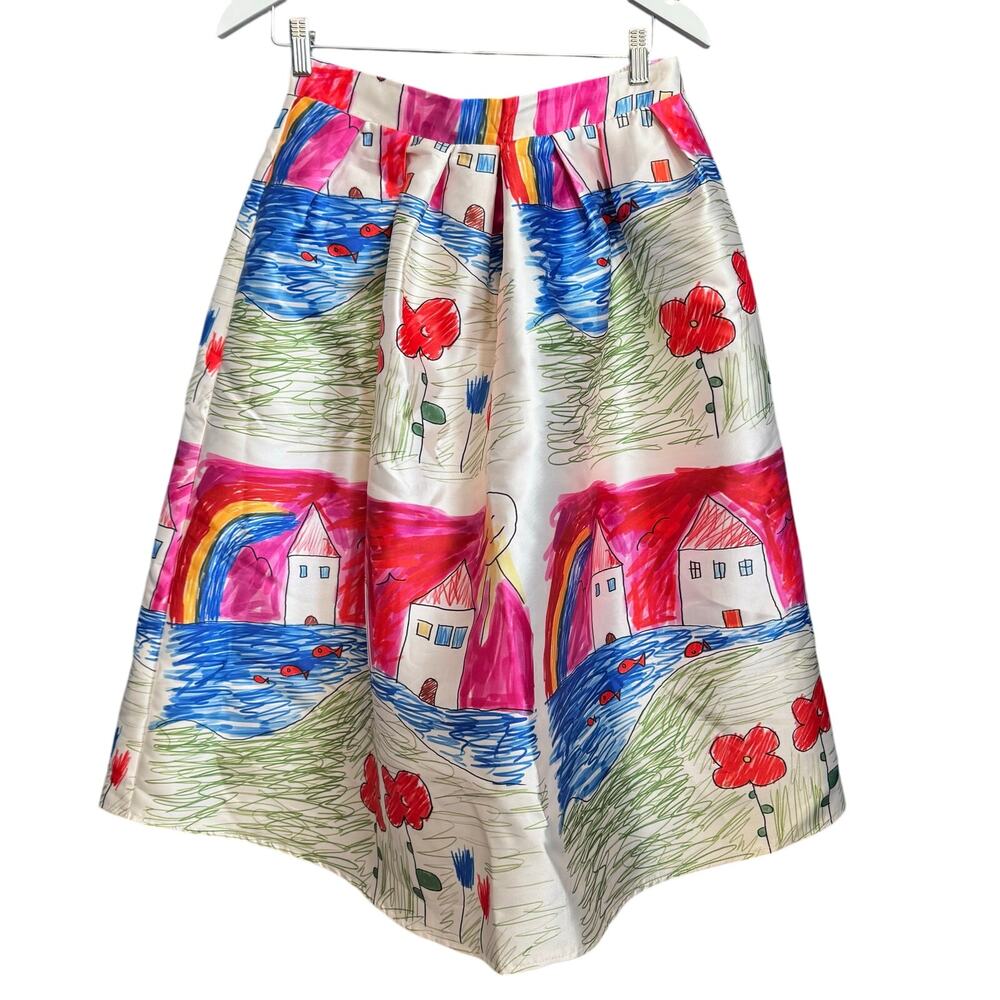 Unknown brand | M | colorful skirt with children's artwork perfect for teachers!